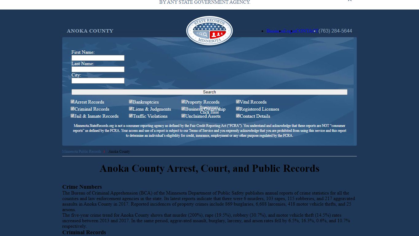 Anoka County Arrest, Court, and Public Records